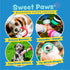 4 Pack, 0-6 Puppy Teething Rings - Bracelet Food Grade Silicone Chew Toys for Small Dogs-Medium Dog, Puppy Nipping