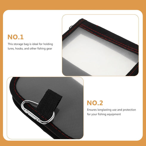 Kisangel Fishing Lures Travel Case Portable Waterproof Zippered Shrimp Squid Bait Storage Organizer Bag for Outdoor