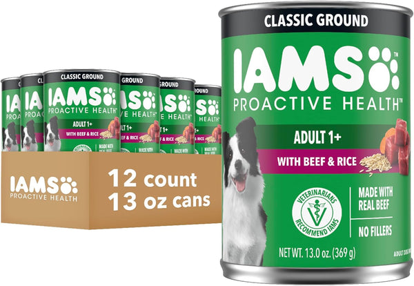 IAMS Proactive Health Wet Dog Food, Adult Wet Dog Food Multipack Ground