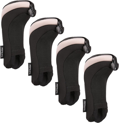 Sword & Shield Sports Golf Hybrid Club Head Covers - Set of 4 with Interchangeable No. Tag UT Cover