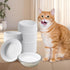 300PCS Disposable Cat Food Bowls & 2PCS Stainless Steel Bowls, Small Paper Plates for Cat Dog Feeding