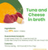 almo nature HQS Natural Tuna and Cheese in broth, Grain Free, Adult Cat Canned Wet Food, Shredded, 24 x 70g/2.47 oz
