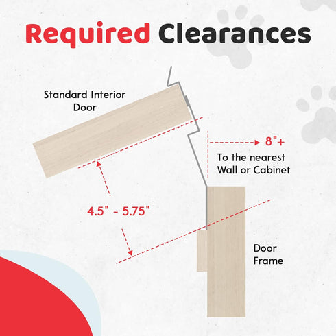 Steel Cat Door Strap and Latch - Sturdy Door Holder for Keeping Dogs and Kids Out, Silver Color