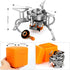 Odoland 3500W/6800W Windproof Camping Gas Stove with Fuel Canister Adapter, Portable Collapsible Burner