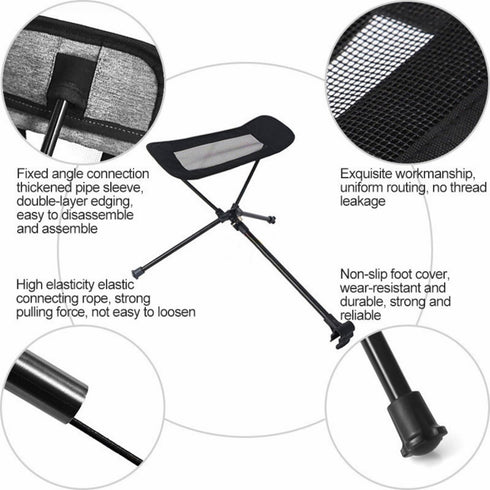 YWHWXB Portable Folding Chair Ottoman Outdoor Recliner Lazy Retractable Footrest Leg Rest Camping Moon Chair Kit