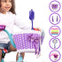Girl’s Bicycle Decorations Set, Fun Decor with Beads, Rear View Mirror, Water Bottle, Handlebar Streamers & Basket
