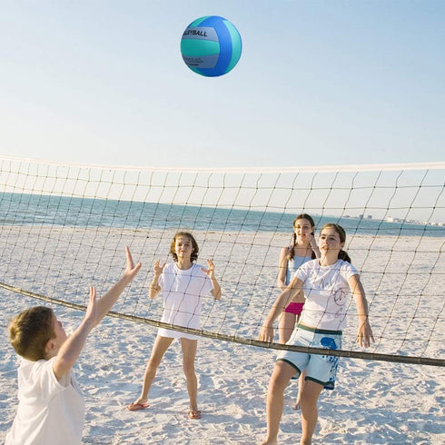 Volleyball Size 5 PU Leather Soft Indoor Outdoor Volleyballs, Sports Training Game Play Ball for Beginners
