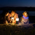 HIGO Light Up Dog Collar, Lightweight LED Necklace for Dogs, USB Rechargeable, Blue-Silicone