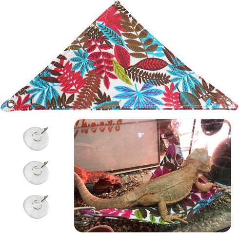 KUDES Bearded Dragon Hammock, Reptile Lizard Lounger Accessories for Large Small Bearded Dragons Geckos Lizards