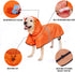 Dog Raincoat with Adjustable Belly Strap, Waterproof Slicker Hoodie with Reflective Strip for Medium Large Dogs -