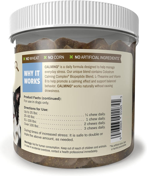 Pet Naturals Calming for Medium and Large Dogs, 30 Chicken Flavored Chews - Works in 30 Minutes, Anxiety Relief for Dogs, Vet Recommended