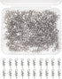 Twist Lock Hook Centering Pin Spring, Fishing Worm Hook Soft Lure Bait Screws, 150pcs/box, Length 0.6in-1.4in
