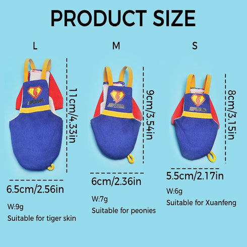 Bird Diaper Cockatiel Clothes Flight Suite, Reusable Parrot Nappy with Waterproof Inner Layer (Blue-S)