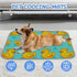 imiBBWQu Summer 27" 22" Cooling Pad Duck Yellow Blue Drop Cooling Dog Mats Washable Pet Pad Dog Waterbed Crate Mat