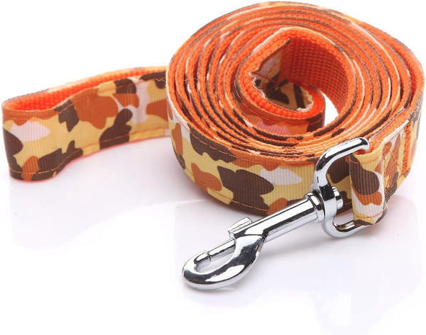 Heavy Duty Dog Leash 4 FT/6 Feet Long, 1 Inch Wide, Nylon Camouflage for Small and Medium Dogs