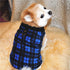 Dog Sweater, Soft Fleece Vest with Leash Ring Pullover Jacket for Small Dogs, Christmas (2XL, Blue Plaid)