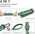 Hotsky Heavy Duty Tactical Bungee Dog Leash with Car Seat Belt and Double Handle for Medium Large Dogs, 4-6ft, Green