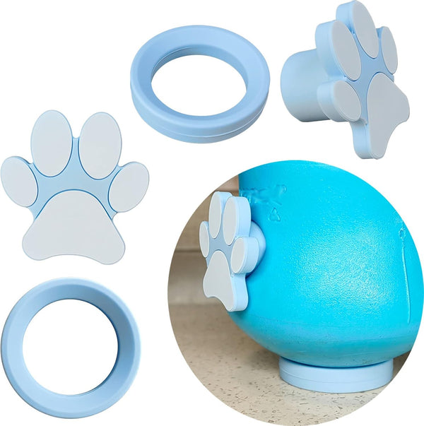 Silicone Plug and Stand for Dog Treat Toy, Size L & XL, Includes Paw Stopper and Round Holder (2 Pack)