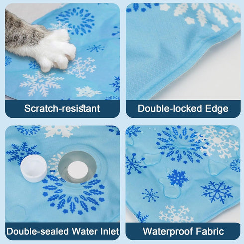 MeowAroma Summer 11.8 X15.7 Cooling Mat for Dogs and Cats, Foldable Gel Cooling Mat with Ice Crystal Powder, Blanket