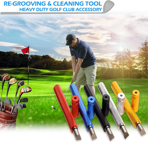 Golf Club Grove Sharpener and Cleaner, Re-Grooving Tool for Wedges and Irons, Optimal Backspin for Precision Shots (5