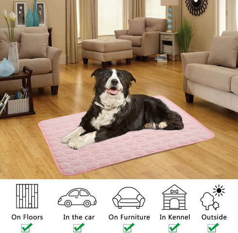 dgdgbaby Dog Cooling Mat, Large Cooling Pad for Dogs and Cats, Breathable Self Cooling Blanket, Machine Washable