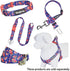 Blueberry Pet Step-in Dog Harness - 9 Patterns, Irish Blue Rose Print, Medium, Chest Girth 20" - 26"