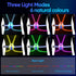 LED Reflective Running Vest Lights for Runners, USB Rechargeable Safety Lights with Front Light, 7 Colors, Three Light