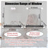 ZALALOVA Cat Window Perch: Large Sturdy Cat Bed with Fleece Blanket and Screw Suction Cups (Grey)
