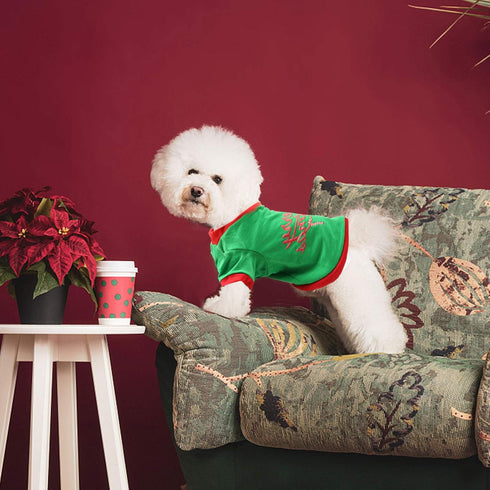 BWOGUE 2 Pack Christmas Dog Shirts, Soft Breathable Pet T-Shirts for Small Dogs and Cats, XS