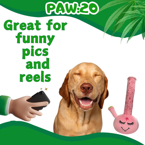 420 My Name is Harmony Bong, Funny Squeaky Weed Dog Toy, Cute Stuffed Parody Pot Bong, Cool Plush Novelty Gift