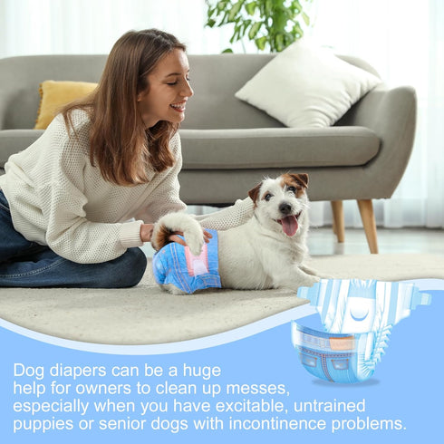 Pet Soft Dog Diapers Female, Disposable Dog Diapers, Cat Diaper for Female Cats, 8pcs Small