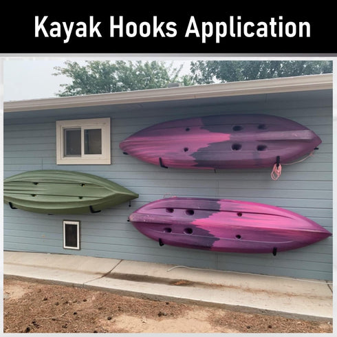 Heavy Duty Garage Storage Kayak Hook, 55LBS Capacity, 15 Inch Canoe Hanger for Surfboards, Ladders, Beach Chairs,