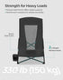 330 lb, UGCB61BK SONGMICS Portable Beach Chair for Adults, Max. Load High Backrest, Cup Holder, Lightweight