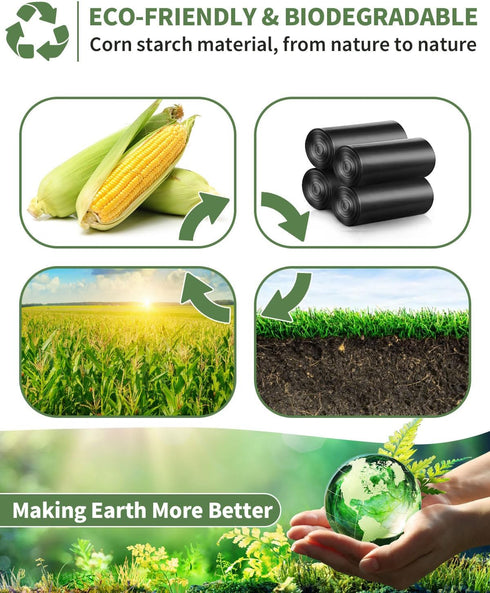 50 8 5 1.1 Portable Toilet Bags, Thick Biodegradable Camping Toilet Bags for Portable Potty, Gal Compost Toilet Waste