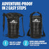 Sun Ninja Floating Dry Bag Cooler, Waterproof Outdoor Cooler with Padded Shoulder Strap, 20L
