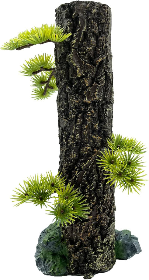 Tfwadmx Tall Tree Trunk Decoration, Aquarium Tree Stump Ornament for Freshwater, Saltwater, Goldfish, Betta, and Shrimp