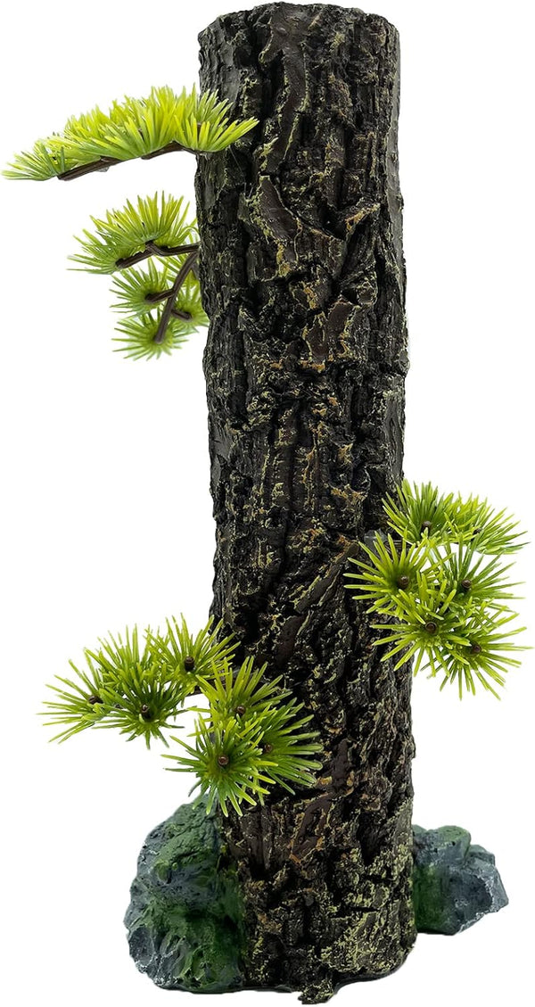 Tfwadmx Tall Tree Trunk Decoration, Aquarium Tree Stump Ornament for Freshwater, Saltwater, Goldfish, Betta, and Shrimp