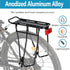 YONTUO Rear Bike Rack, Bicycle Pannier Rack with Extra Long Tubular Mounting Brackets, Adjustable Fit 26”-29”