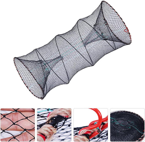 30cm Beaupretty Foldable Crawfish Trap Shrimp and Crab Fishing Net Diameter with Spring Frame for Outdoor Minnow
