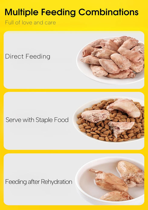 7 OZ Freeze Dried Chicken Hearts Treats for Dogs Cats, High Protein Raw Dog Food Topper, Single Fresh Ingredient