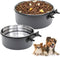 Dog Crate Bowls, 2 Pack Stainless Steel Hanging Water Food Bowls with Clamp, Anti-Spill for Small Medium Large Dogs