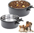 Dog Crate Bowls, 2 Pack Stainless Steel Hanging Water Food Bowls with Clamp, Anti-Spill for Small Medium Large Dogs
