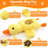 ZYBDP Yellow Duck Plush Dog Toys with Squeaks, Food Hiding Function & Interactive Play - Durable & Fun for Large