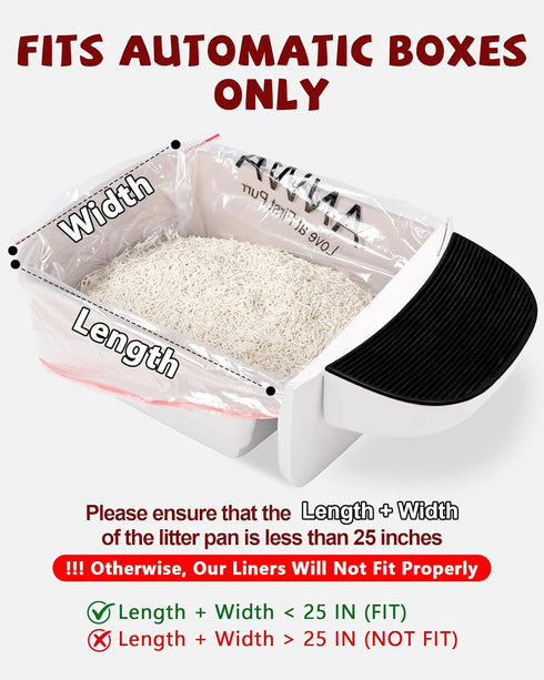 150 Count 4/5/5 1.5X ANWA Litter Box Robot Pro/EVO Waste Bags, Upgraded Thicker Cat Litter Bags for Automatic Litter