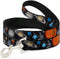 Dog Leash, 4 Feet Long, 1.5 Inch Wide, Solar System Sun Planets Stars