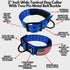 Dog Collars for Large Dogs - 2 inch Wide Personalized Collar with Metal Buckle American Flag Patch