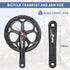 Prowheel Bike Crankset 48T/52T, 170mm Universal Square Crankset Set for City, Fat, E-Bikes