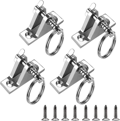 SHENGHUISS 4 Pack Bimini Top Deck Hinge with Quick Release Pin, 316 Stainless Steel Marine Fitting