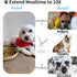 Dog Puzzle Bowl, Silicone Slow Feeder for Healthy Eating, Non-Slip Design, Dishwasher Microwave Safe, Blue and Yellow
