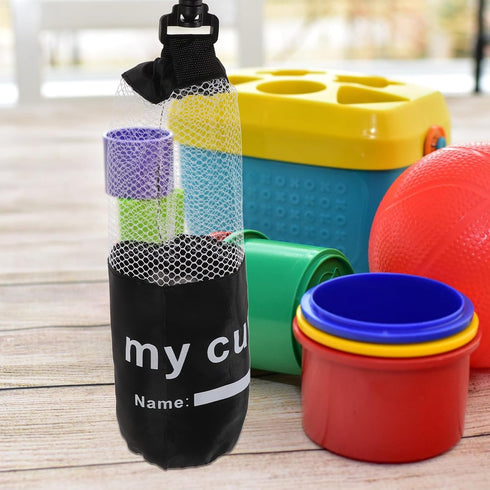 HANABASS Multifunctional Mesh Drawstring Stacking Cup Bag for Sport Stacking Games and Breathable Foldable Storage